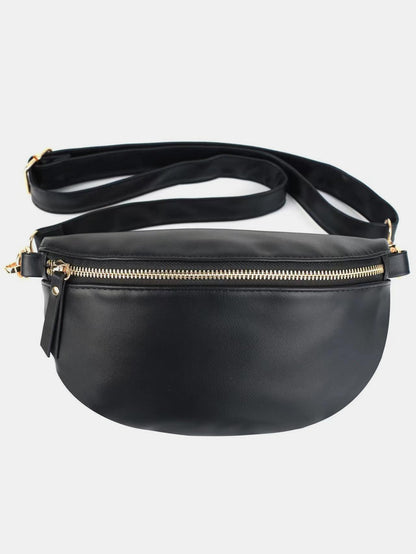 - Essential Leather Sling Bag - Black / One Size - Optima Women