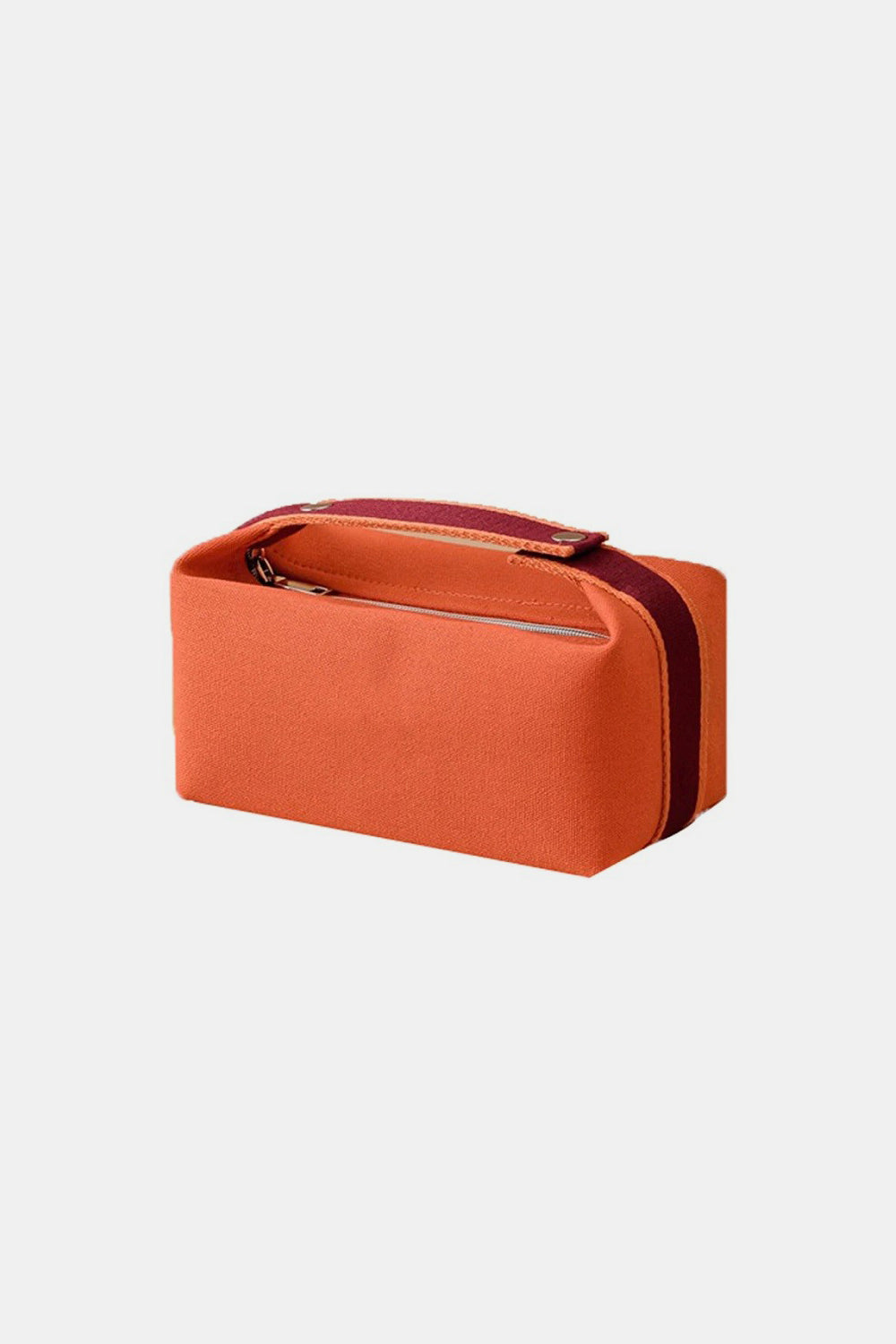 - Waterproof Canvas Cosmetic Bag - Orange / One Size - Optima Women