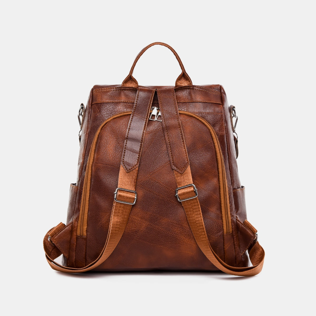 - Classic Leather Convertible Backpack - Coffee Brown / One Size - Optima Women