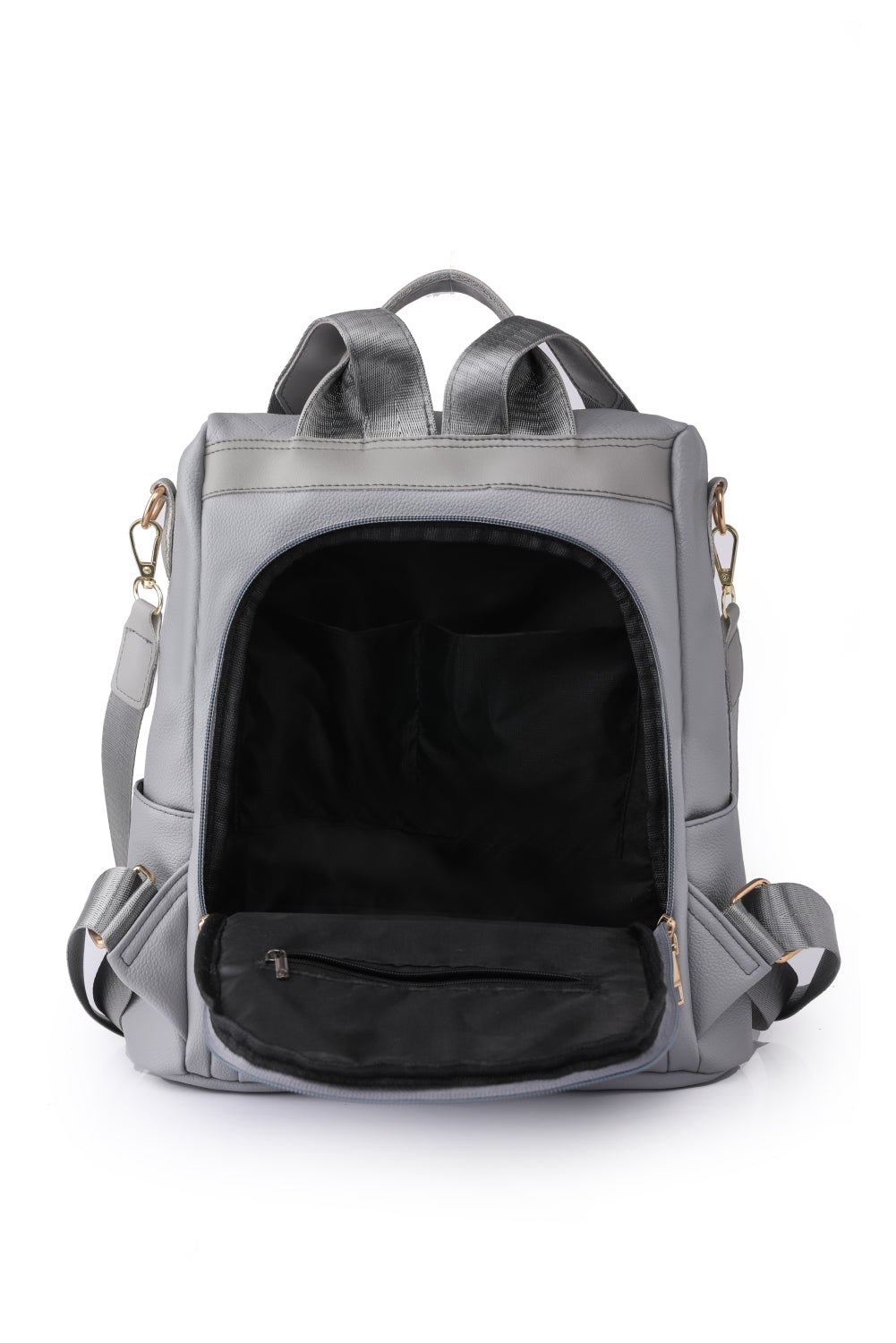 - Pum-Pum Zipper Backpack - Black / One Size - Optima Women