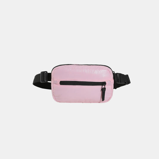 - Metallic Puffer Sling Bag - Blush Pink / One Size - Optima Women