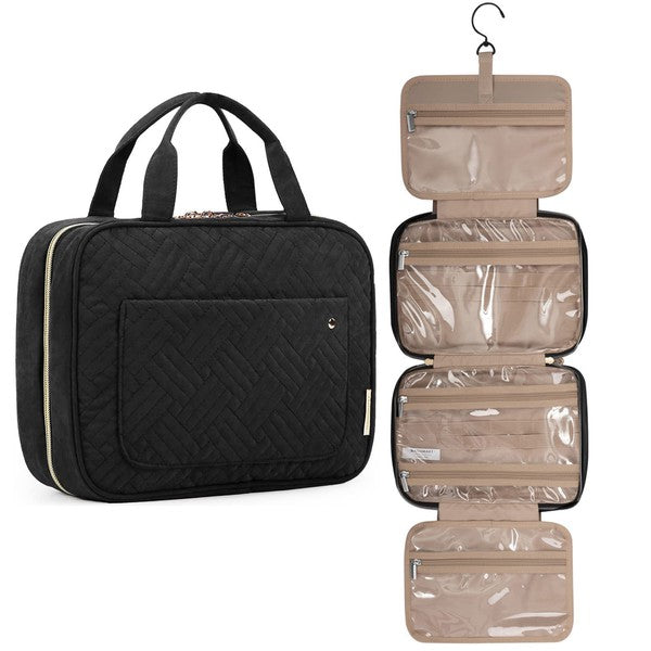 - Fold Up Travel Organizer Bag - Black / One Size - Optima Women