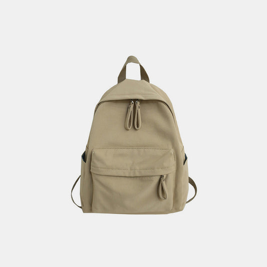 - Classic Cotton Backpack - Khaki / One Size - Optima Women