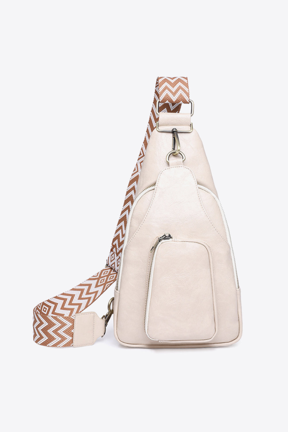 - Minimalist Leather Sling Bag - Ivory / One Size - Optima Women