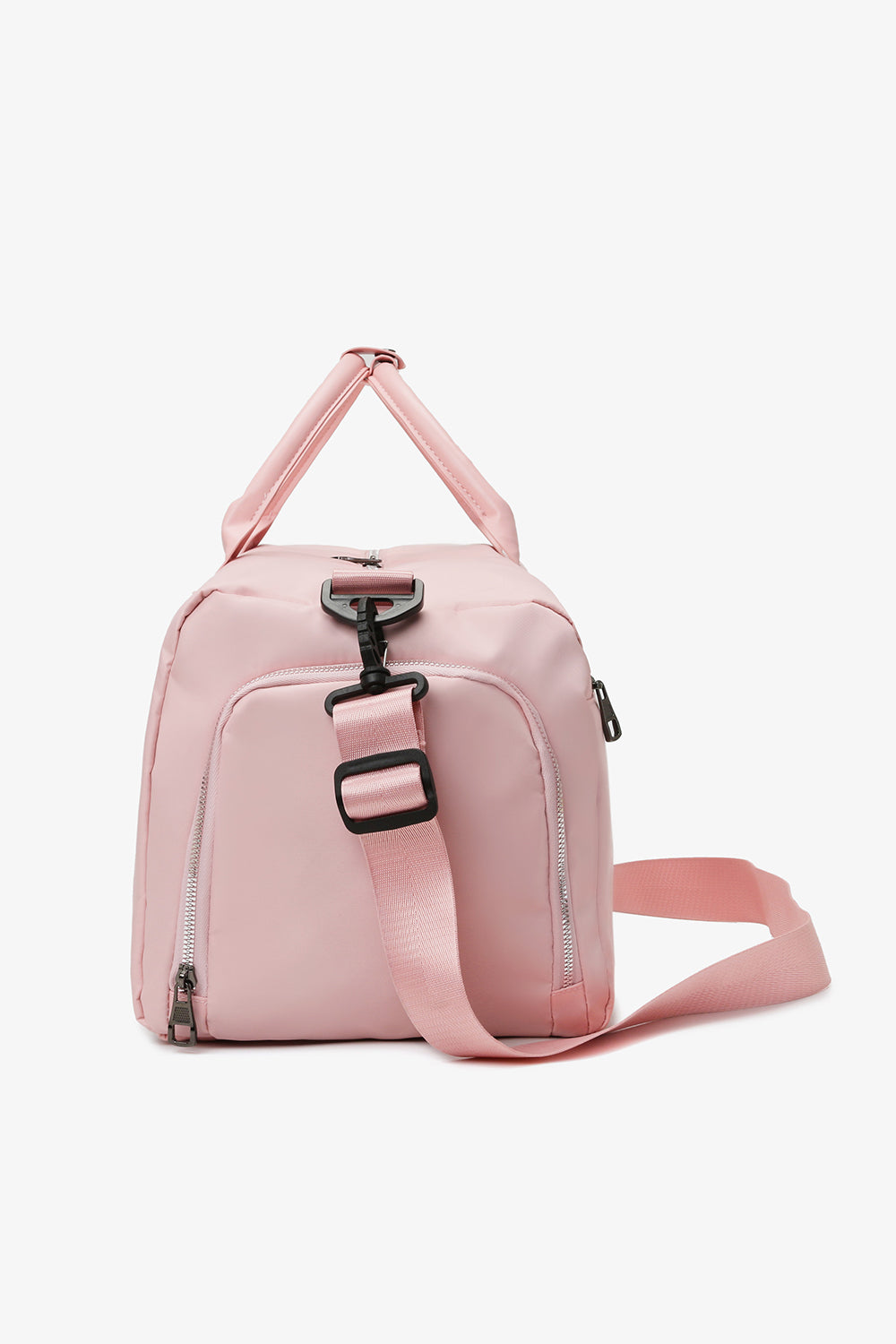 - Basic Nylon Duffel Bag - Blush Pink / One Size - Optima Women