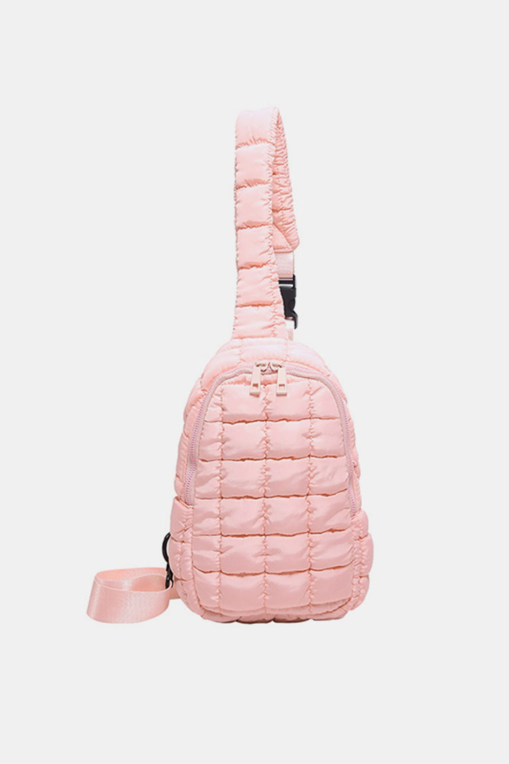 - Basic Quilted Sling Bag - Blush Pink / One Size - Optima Women