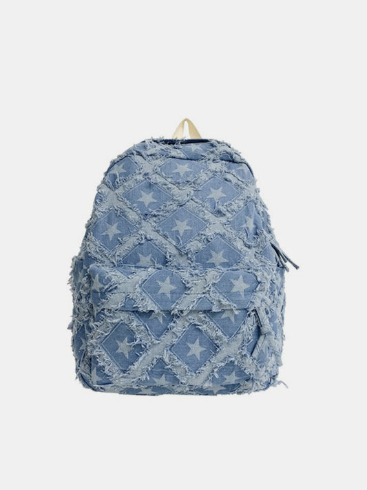 - Star Denim Backpack - Light / One Size - Optima Women