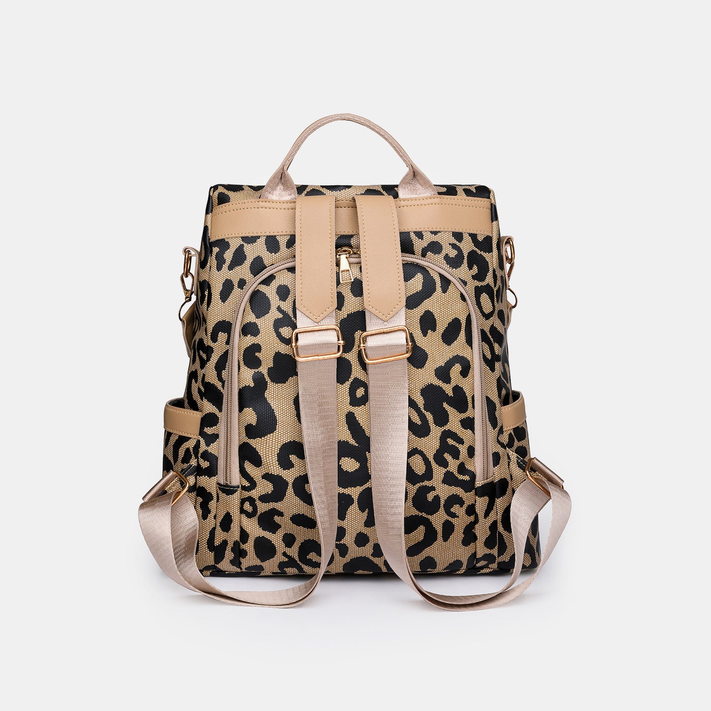 - Essential Leopard Backpack - Camel / One Size - Optima Women