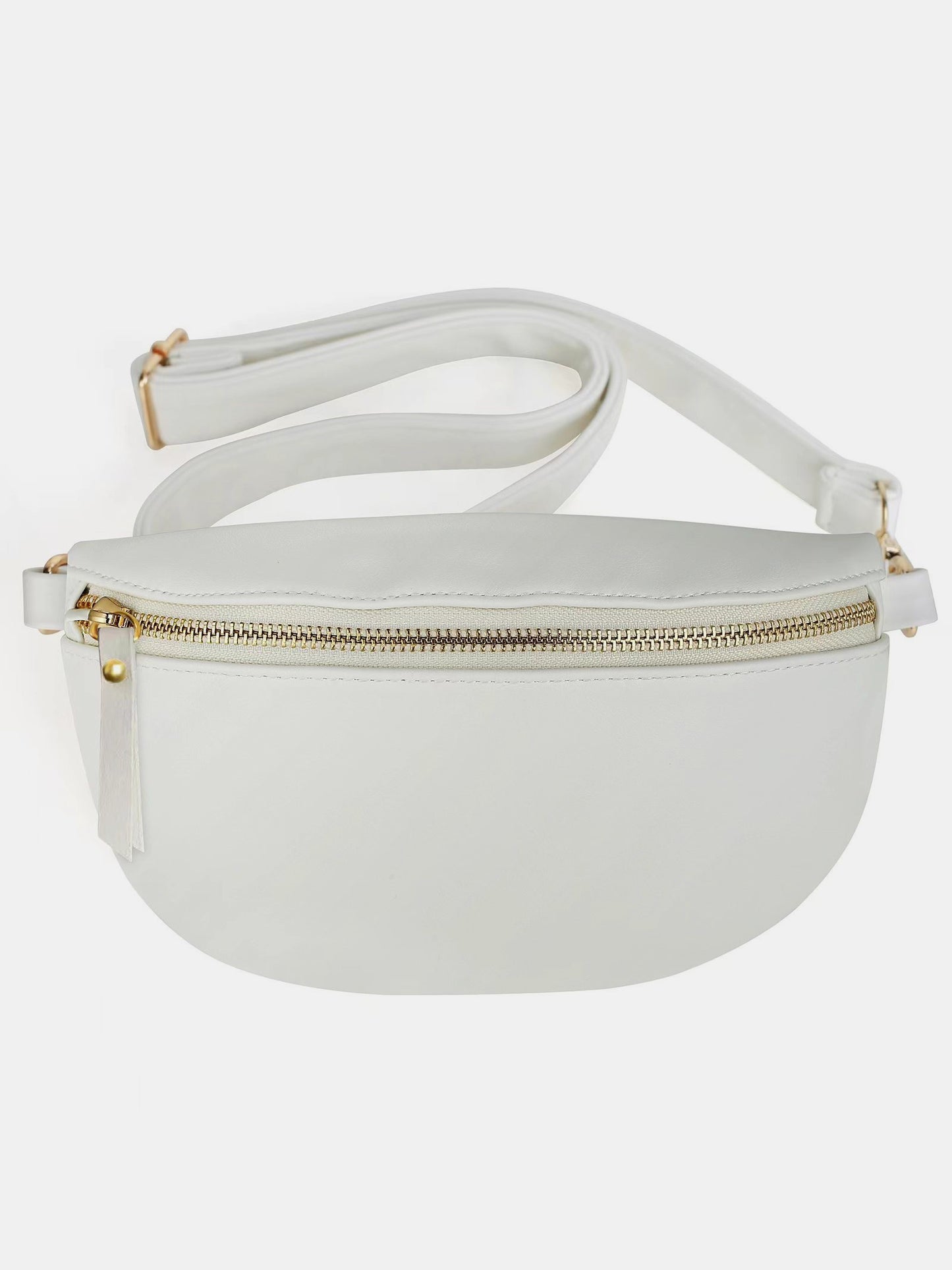 - Essential Leather Sling Bag - White / One Size - Optima Women