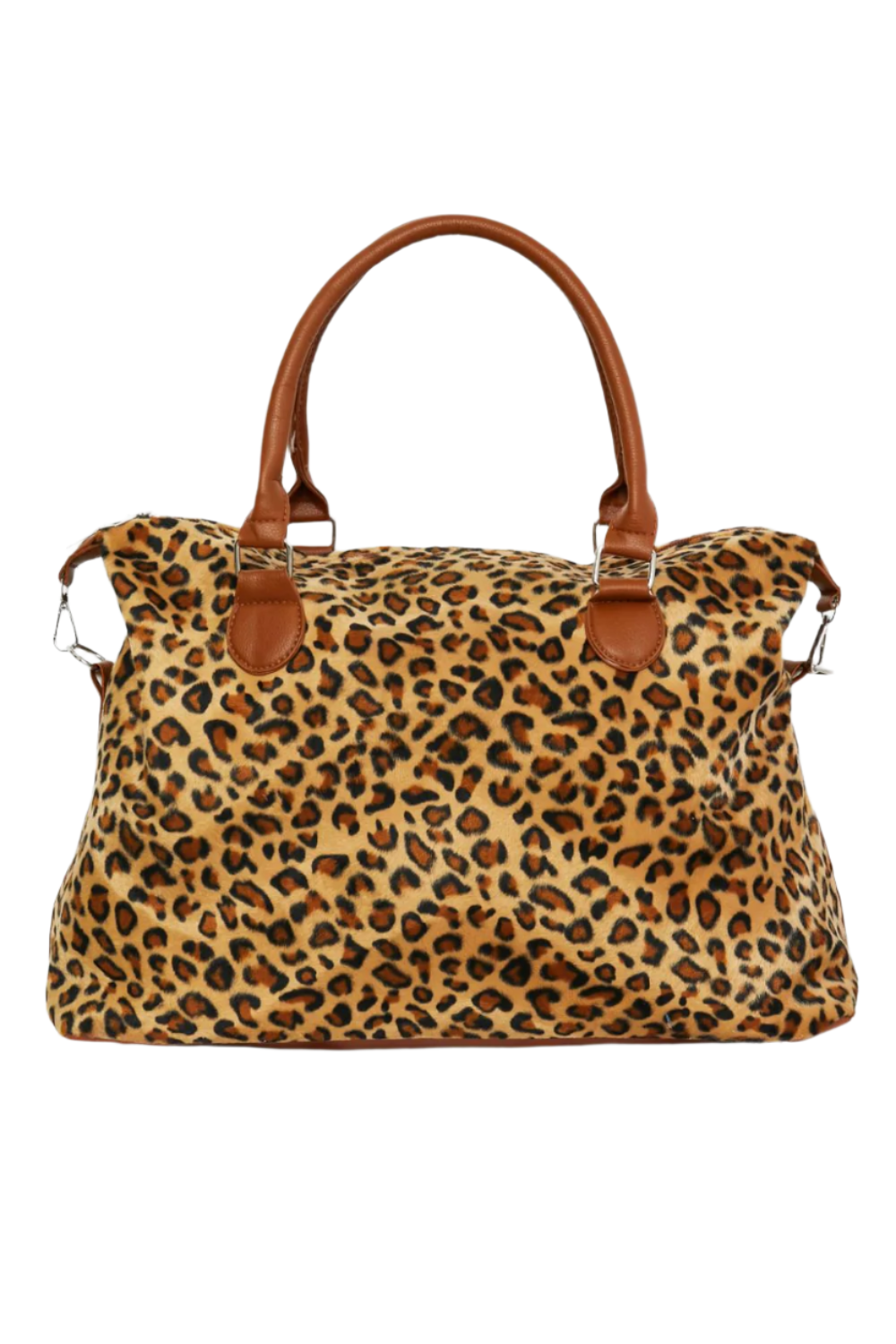 - Animal Print Brushed Weekender Bag - Black/White / One Size - Optima Women