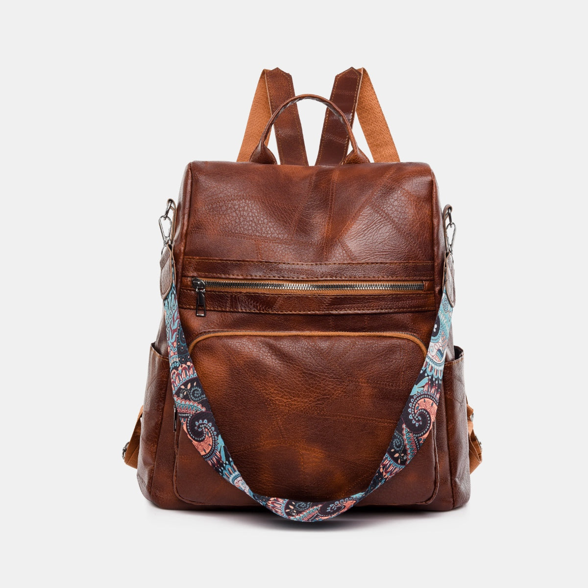 - Classic Leather Convertible Backpack - Brown / One Size - Optima Women