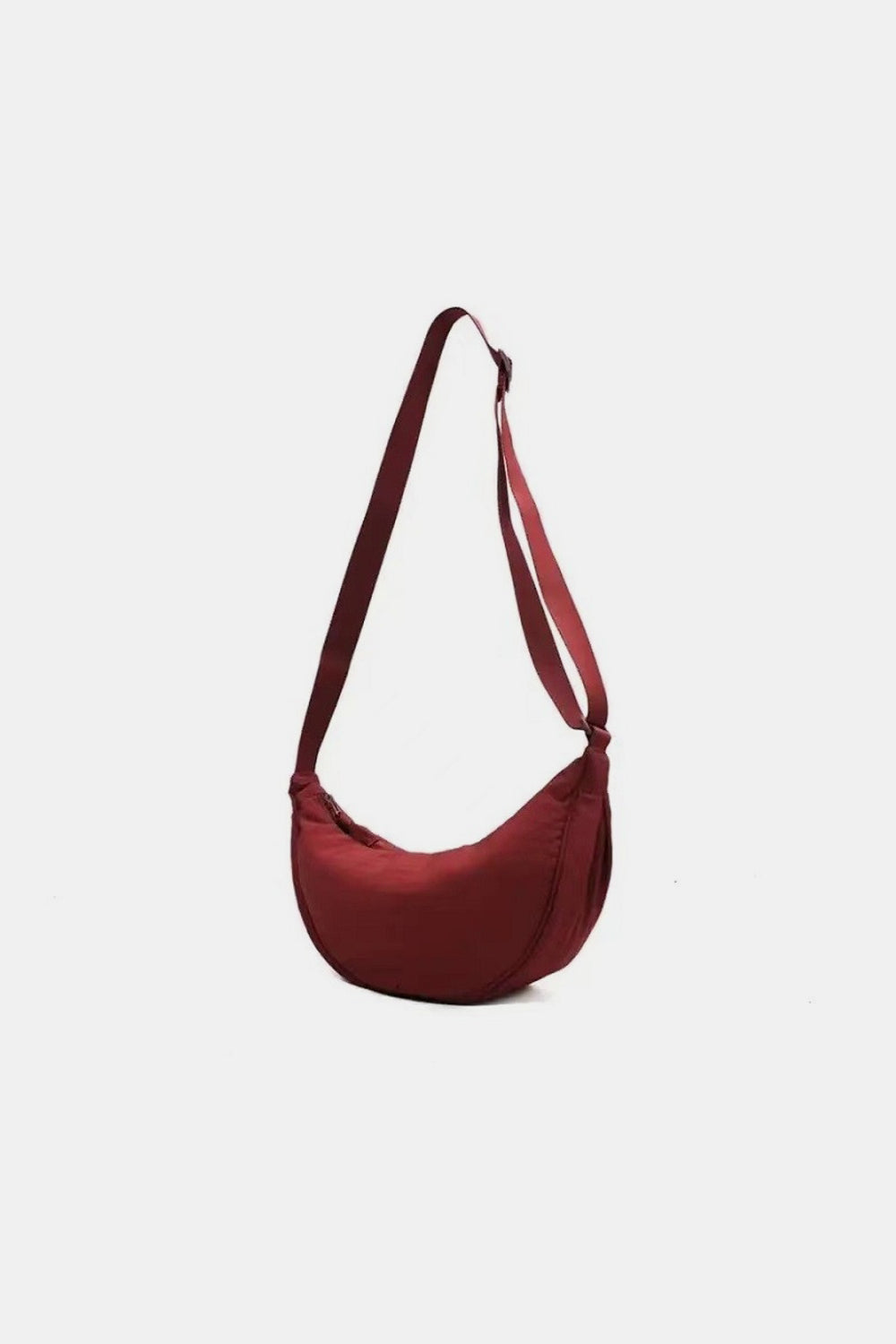 - Crescent Crossbody Bag - Dark Red / One Size - Optima Women