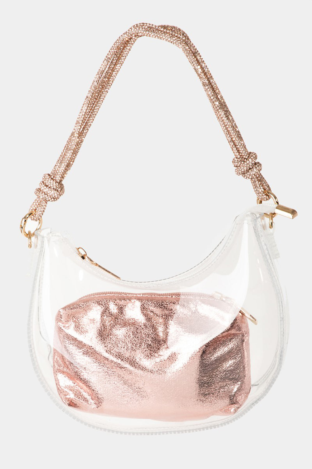 - Clear Baguette Handbag - Pink / One Size - Optima Women