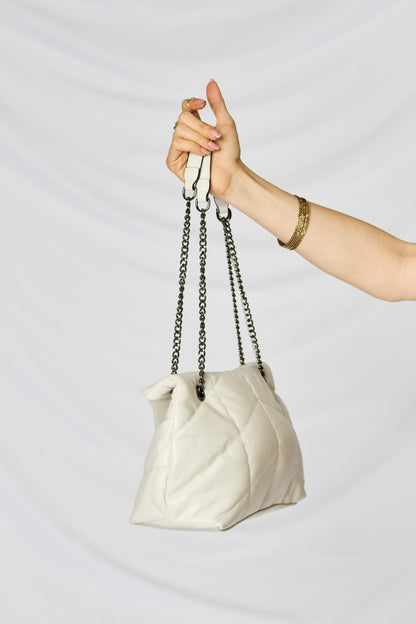 - Minimalist Chain Strap Shoulder Bag - Black / One Size - Optima Women