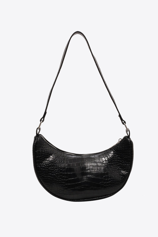 - Black Crescent Shoulder Bag - Black / One Size - Optima Women