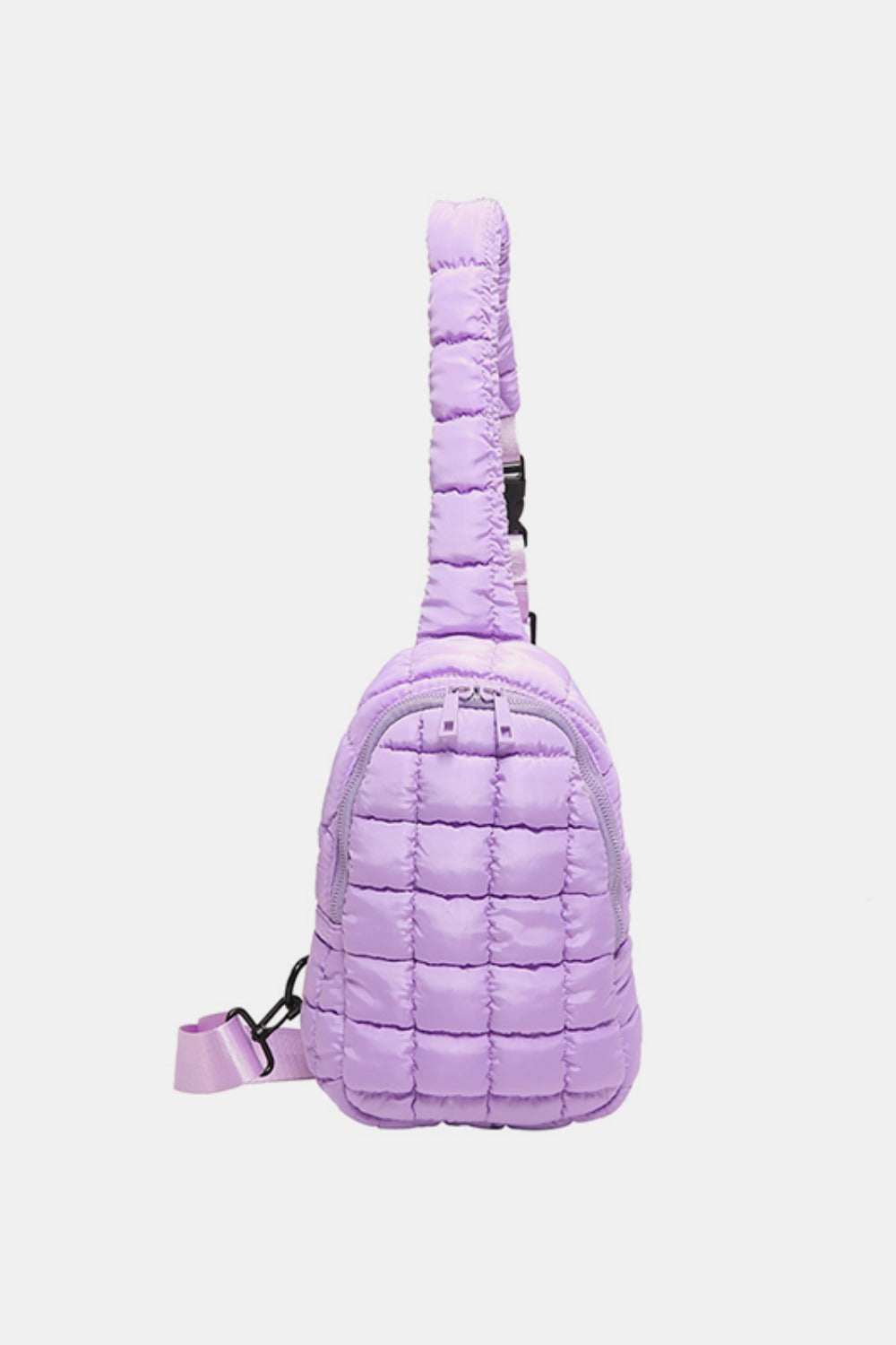 - Basic Quilted Sling Bag - Purple / One Size - Optima Women