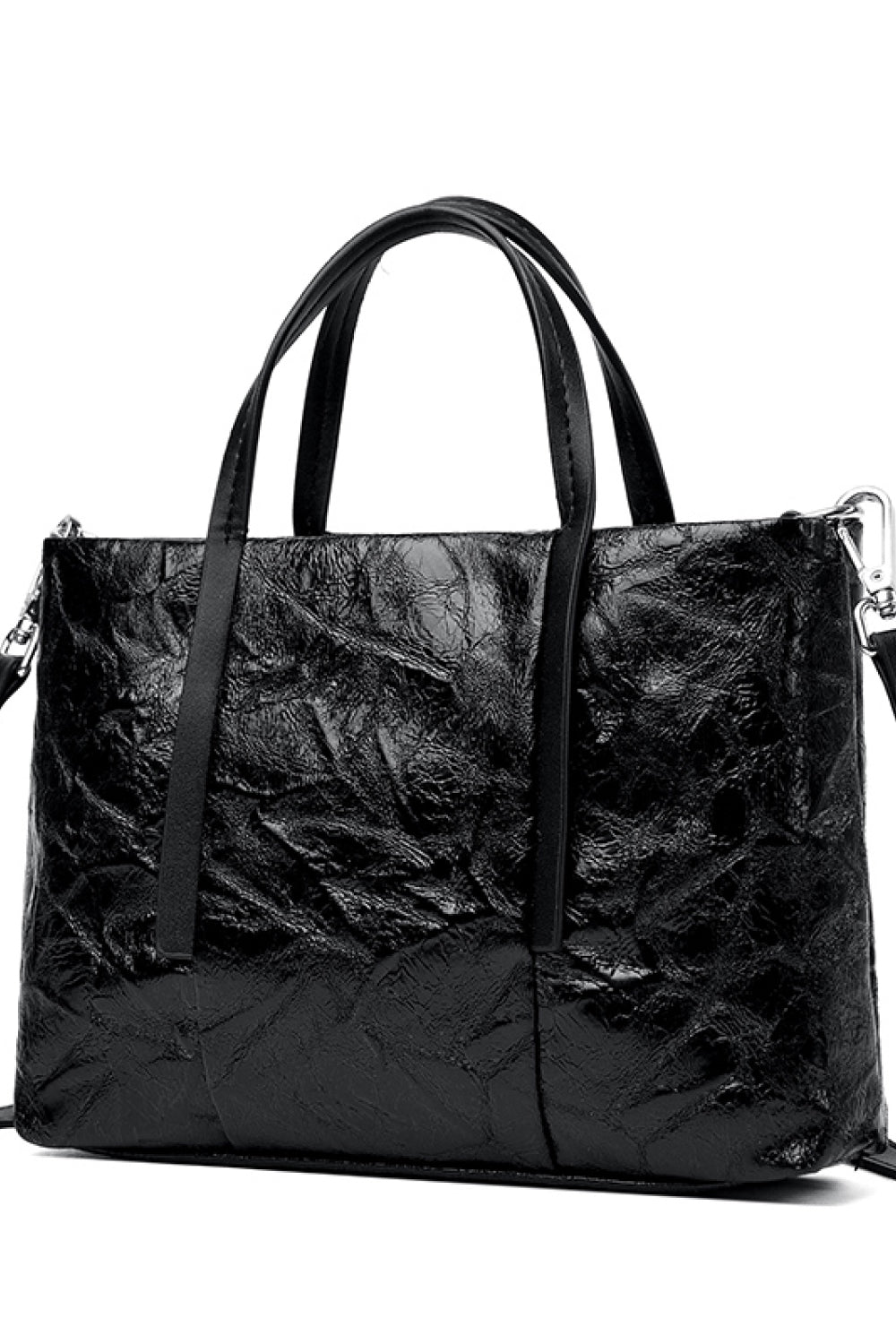 - Essential Black Leather Handbag - Black / One Size - Optima Women