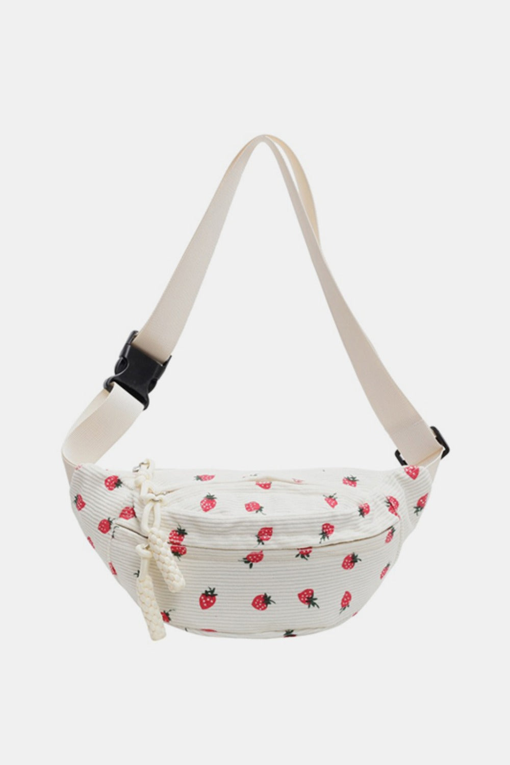 - Patterned Sling Bag - Strawberrys / One Size - Optima Women