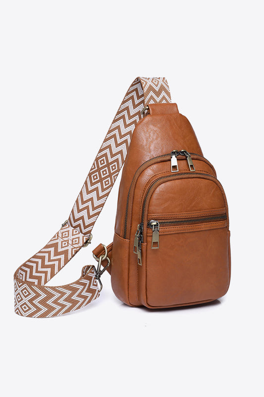 - Everyday Leather Sling Bag - Ochre / One Size - Optima Women