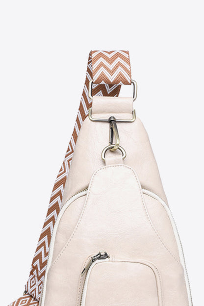 - Minimalist Leather Sling Bag - Ivory / One Size - Optima Women