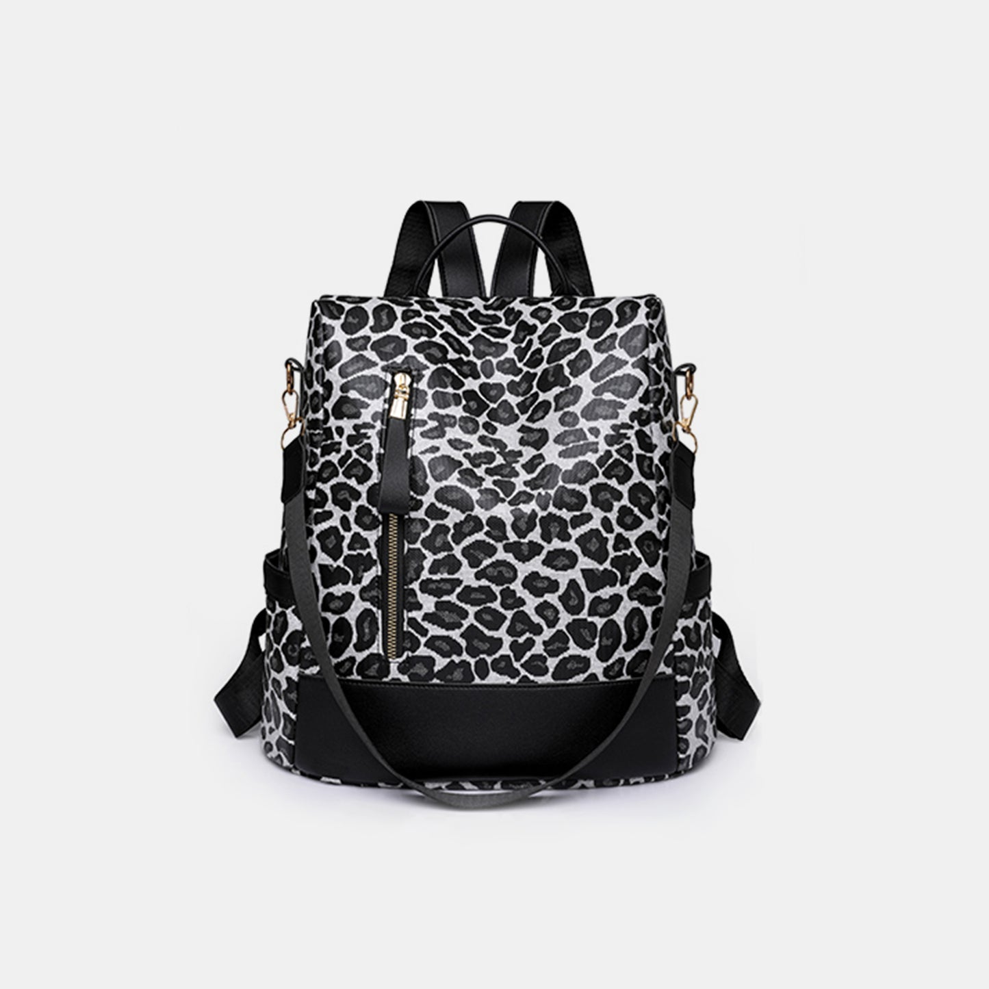 - Essential Leopard Backpack - Black / One Size - Optima Women